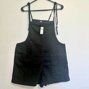 Aerie Romper Tie Dark Gray Jumpsuit